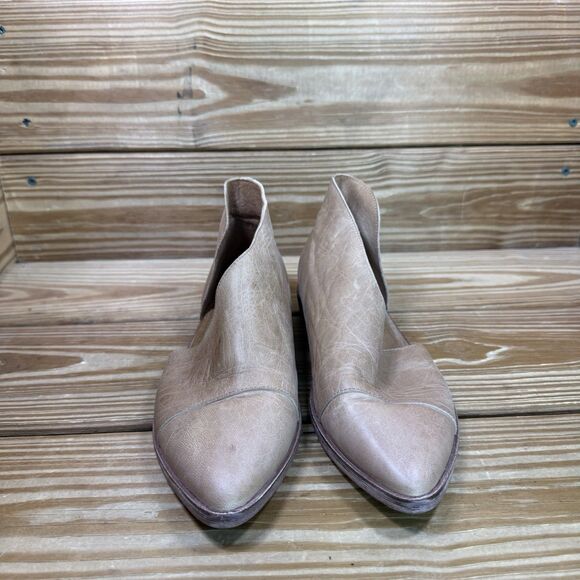 Free People Women’s Royale Dorsay Leather Pointed Toe Flats Size 38 US 7.5 - Picture 3 of 9